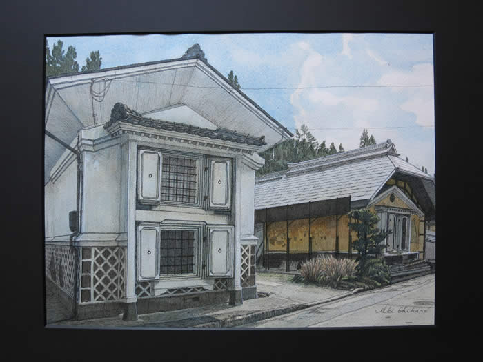 駒込ロビー展示 千原昭彦彩色ペン画展